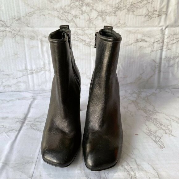Rag & Bone Ellis Womens Ankle Boots Black Leather Side Zip Heel EU 39.5/ US 9.5 - Picture 5 of 11